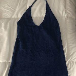 Knit halter tank top